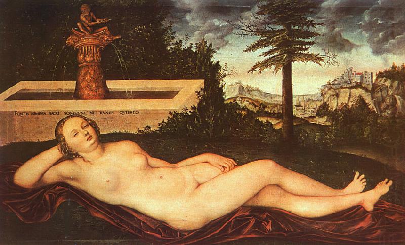 Nymph of Spring, Lucas  Cranach